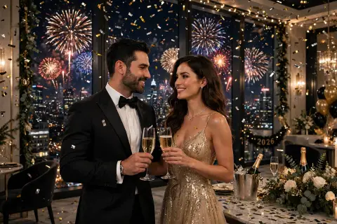 Couple New Year Party