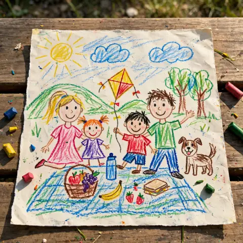 Crayon Drawing Photo