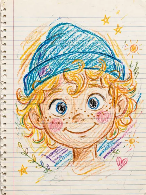Crayon Notebook Drawing