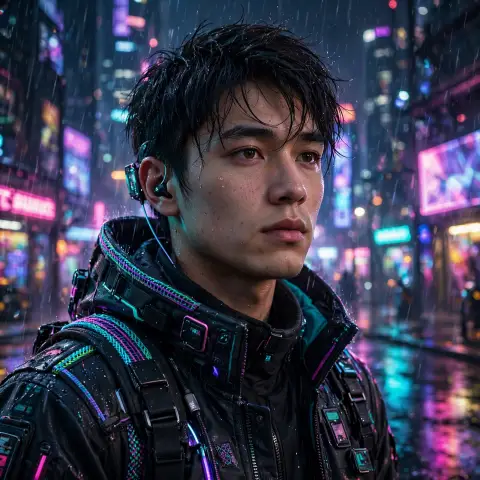 Cyberpunk Young Man