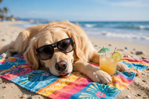 Cool Dog at Beach