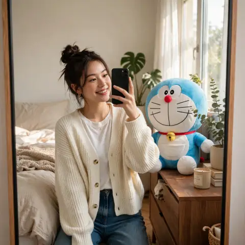 Doraemon Mirror Selfie