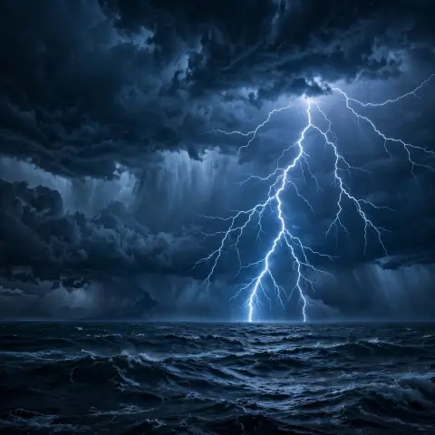 Electric Blue Lightning