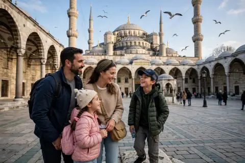 Family at Blue Mosque