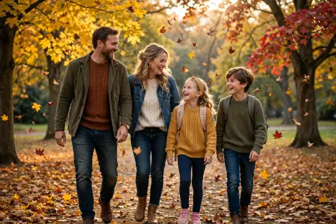 Family Autumn Leaves