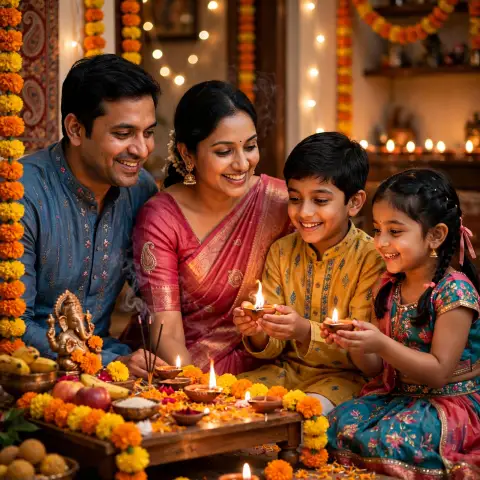 Family Diwali Puja