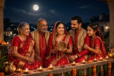 Family Karwa Chauth