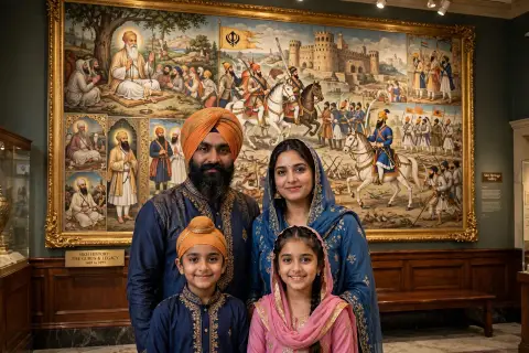 Family Sikh History Art