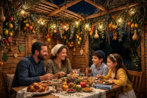 Family Sukkot Booth