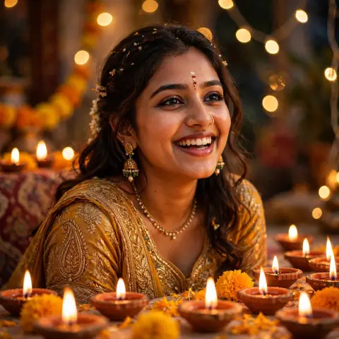 Festive Girl Diwali