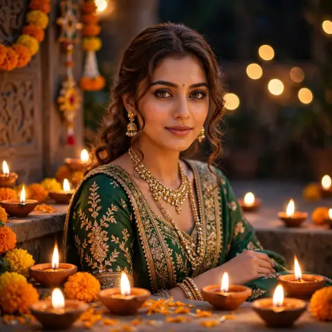 Festive Woman Diwali