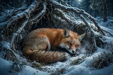 Fox Den Winter