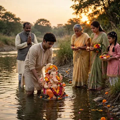Ganpati Visarjan Boy