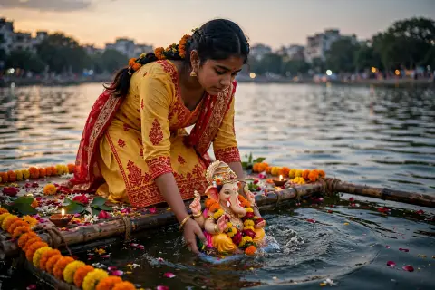 Ganpati Visarjan Girl
