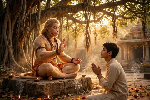 Hanuman Blessing Boy Name Photo Prompt