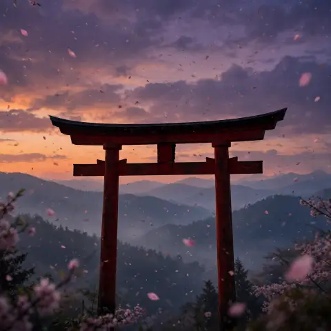 Japanese Torii Dusk