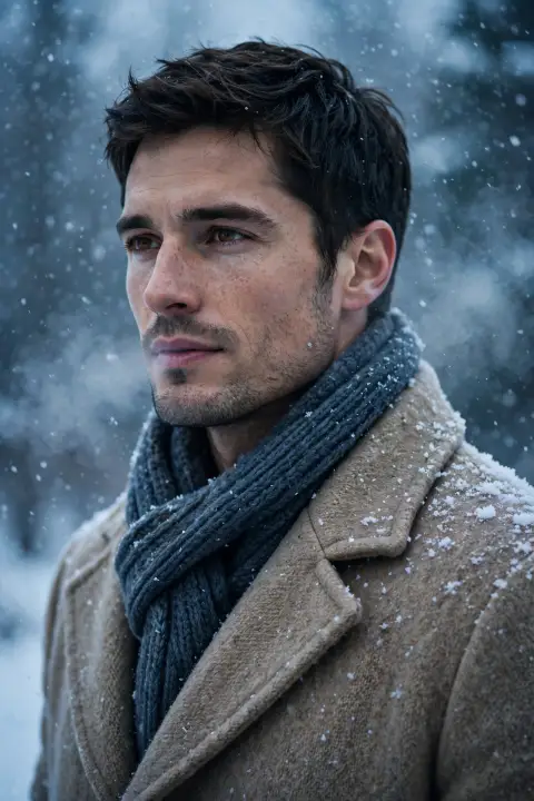 Man Winter Portrait