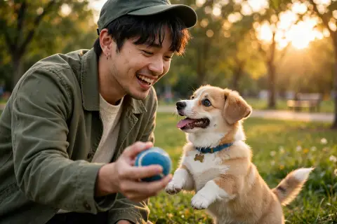 Man with Pet