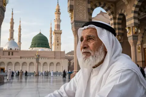 Masjid Nabawi Elderly Man