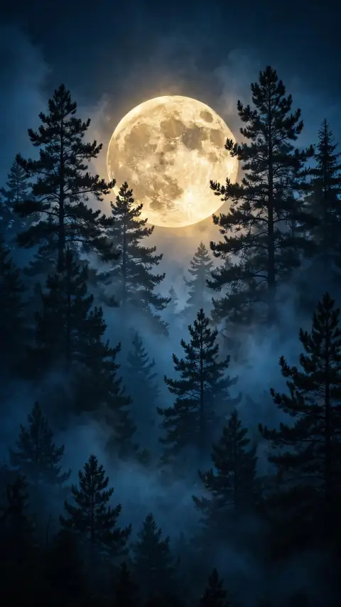 Moon Over Pines