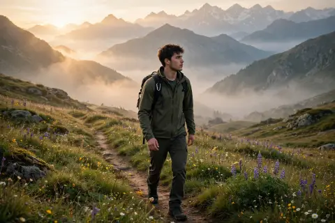 Mountain Walking Video Prompt