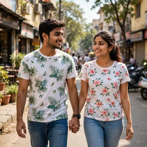 Name T-Shirt Couple Walk
