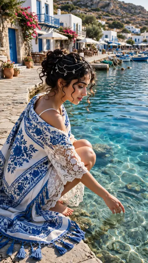 Greek Island Travel Portrait Comparison