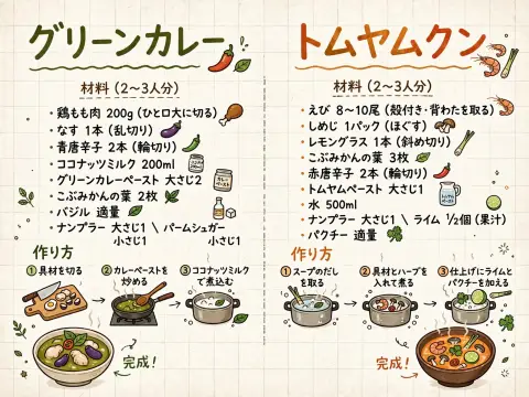Handwritten Memo Recipe Illustration