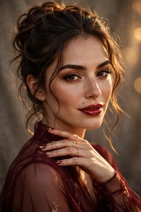 High-End Beauty Portrait with Reference