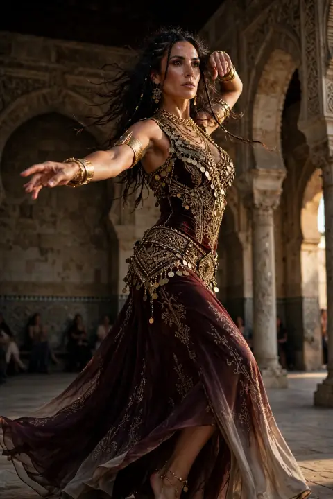 Luxury Belly Dancer Editorial in Historic Hall