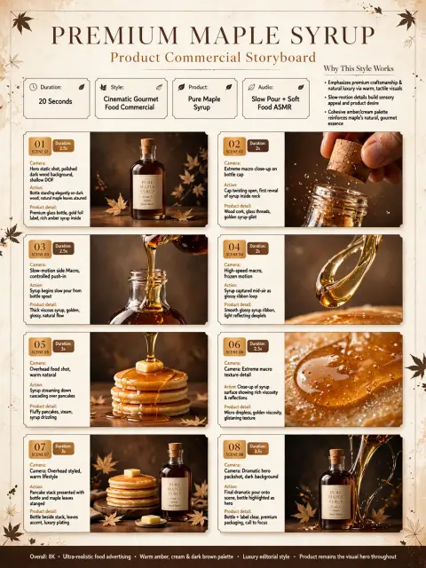 Maple Syrup Commercial Storyboard