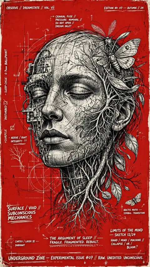 Monochrome Ink Ballpoint Pen Zine Poster
