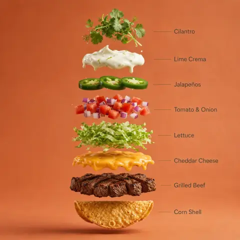 Professional Beef Taco Product Photography