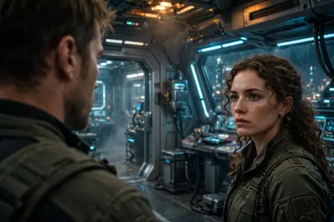 Sci-Fi Movie Still with Reference Images