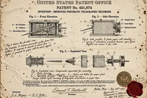 Vintage Patent Document for an Invention