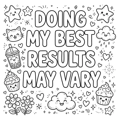 Whimsical Coloring Page Illustration