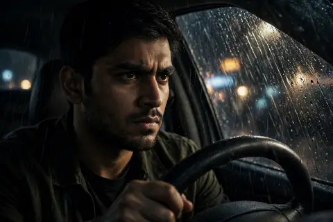 Neo-Noir Driver Portrait