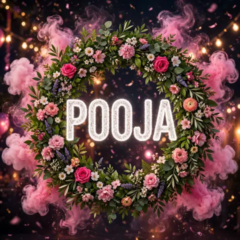 Neon Name Wreath Art