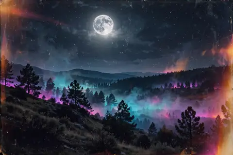 Retro Silver Moon