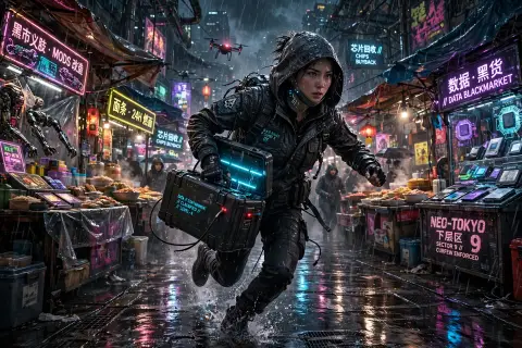 Pixel Rain Escape