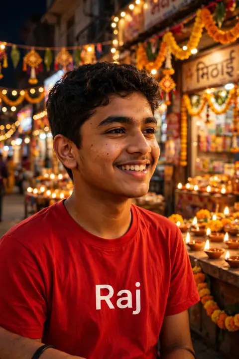 Portrait of an 18-Year-Old Indian Boy Named Raj