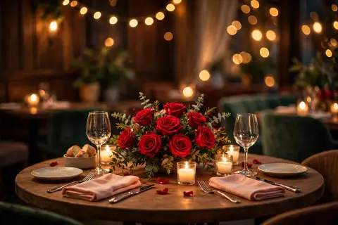 Romantic Candlelight Dinner Valentine