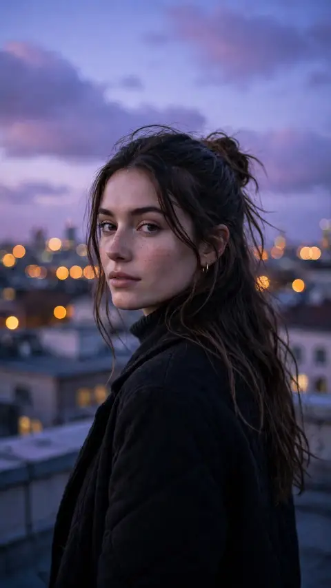 Rooftop Blue Hour Lock Screen
