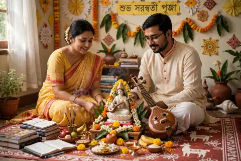 Saraswati Puja Couple