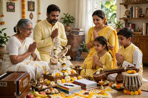 Saraswati Puja Family