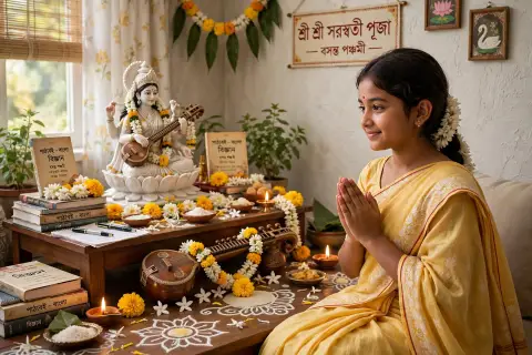 Saraswati Puja Girl