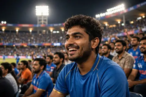 Screenshot from a Live IPL Cricket TV Broadcast