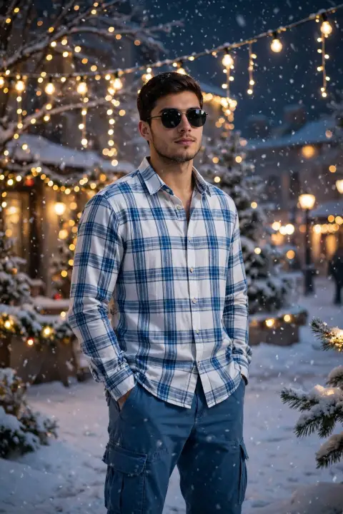 Snowy New Year 2026 Portrait