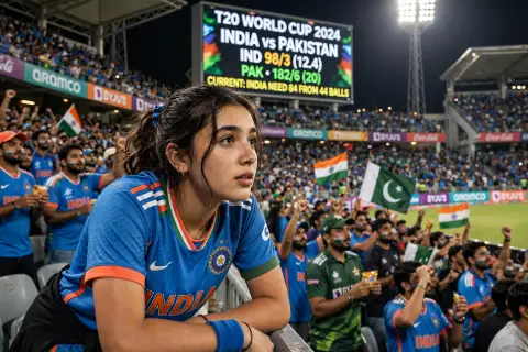 Stadium Cricket Fan Portrait
