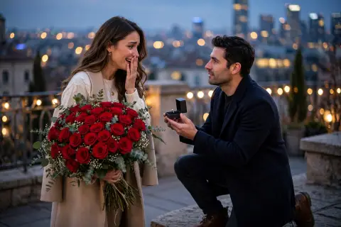 Valentine Rose Bouquet Proposal
